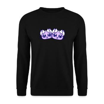 2 mignonnes filles chats jolie arc copines - Sweat-shirt Unisexe - noir - Devant - Alina (178cm) & Michal (187cm)