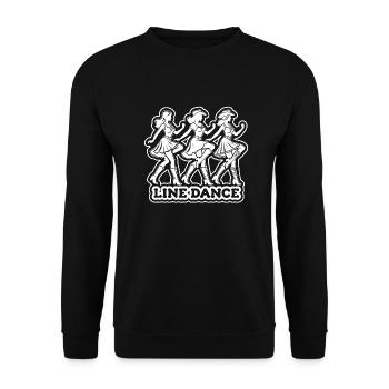 Mama tanzt Line Dance Line Dancing Mom - Unisex Sweatshirt - black - Front - Alina (178cm) & Michal (187cm)