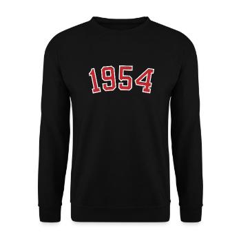 Sport birth year 1954 - Unisex Sweatshirt - black - Front - Alina (178cm) & Michal (187cm)