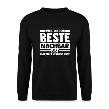 Neighborhood Best Neighbor - Unisex Sweatshirt - black - Front - Alina (178cm) & Michal (187cm)