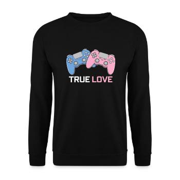 True Love - Sweat-shirt Unisexe - noir - Devant - Alina (178cm) & Michal (187cm)