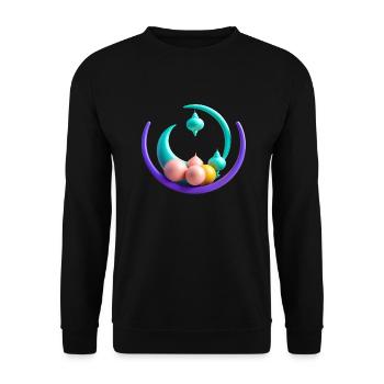 Ramadan Gift Eid Mubarak Islam Allah Muslim - Unisex Sweatshirt - black - Front - Alina (178cm) & Michal (187cm)