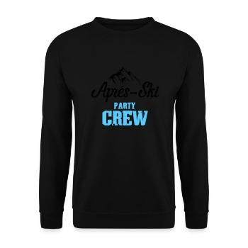 Après Ski Party Crew - Unisex Sweatshirt - black - Front - Alina (178cm) & Michal (187cm)