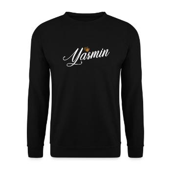 Yasmin Benutzername für Frauen Kinder Kleinkinder - - Unisex Pullover - Schwarz - Vorne - Alina (178cm) & Michal (187cm)
