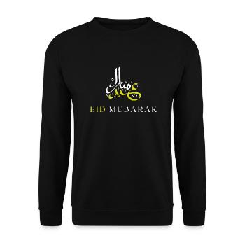 Islam Eid Mubarak - Unisex Sweatshirt - black - Front - Alina (178cm) & Michal (187cm)