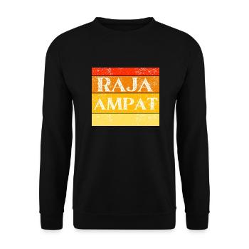Beauty of Raja Ampat - Unisex Sweatshirt - black - Front - Alina (178cm) & Michal (187cm)