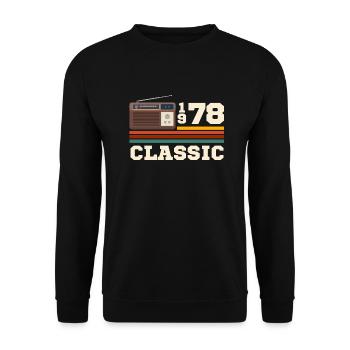 Anniversary 1978 retro classic - Unisex Sweatshirt - black - Front - Alina (178cm) & Michal (187cm)