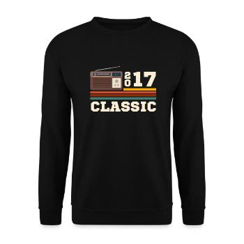 Anniversary 2017 retro classic - Unisex Sweatshirt - black - Front - Alina (178cm) & Michal (187cm)