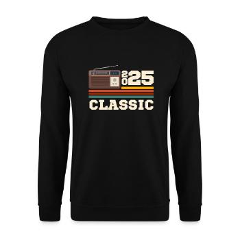Anniversaire 2025 retro classic - Sweat-shirt Unisexe - noir - Devant - Alina (178cm) & Michal (187cm)