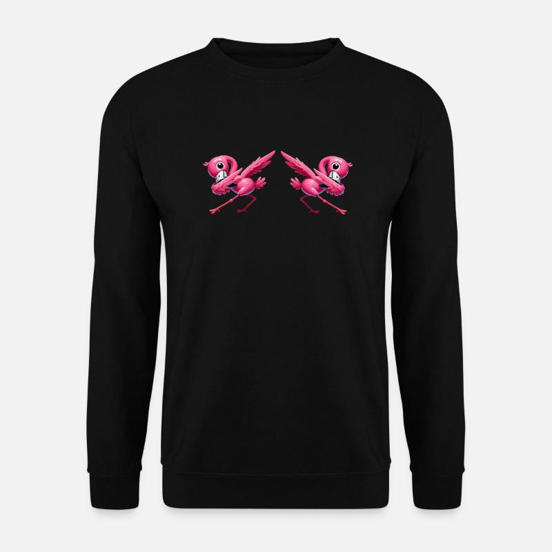 flamingo dabbing 2 - Unisex Pullover - Schwarz