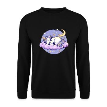 einhorn - Unisex Pullover - Schwarz - Vorne - Alina (178cm) & Michal (187cm)