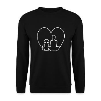 Harmony Dog Heart Pets - Unisex Sweatshirt - black - Front - Alina (178cm) & Michal (187cm)