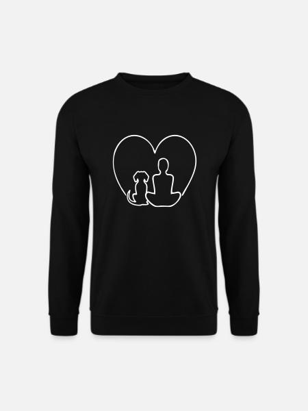 Harmony Hund Herz Haustiere - Unisex Pullover - Schwarz