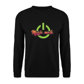 Music Mode – Power an für den Sound deines Lebens - Unisex Pullover - Schwarz - Vorne - Alina (178cm) & Michal (187cm)