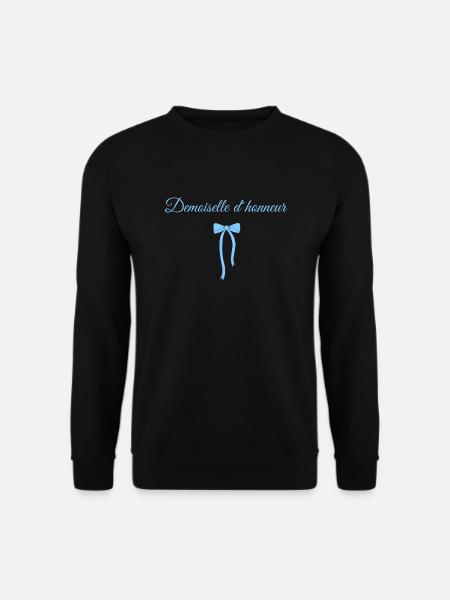 Blue Bow Bridesmaid - Unisex Sweatshirt - black