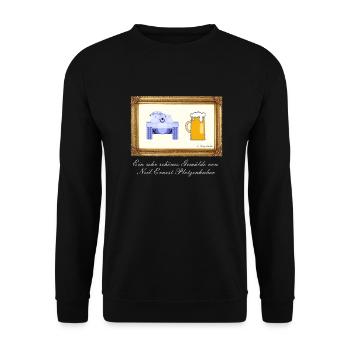 Schönes Gemälde - Unisex Pullover - Schwarz - Vorne - Alina (178cm) & Michal (187cm)
