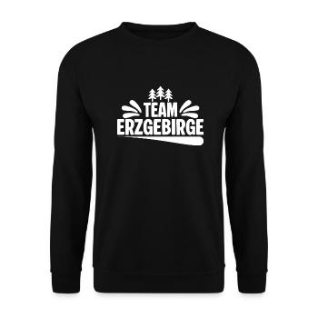Team Erzgebirge - Unisex Pullover - Schwarz - Vorne - Alina (178cm) & Michal (187cm)