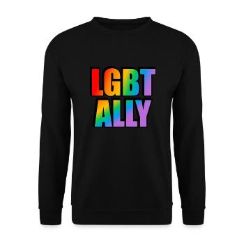 LGBT Ally - Unisex Sweatshirt - black - Front - Alina (178cm) & Michal (187cm)