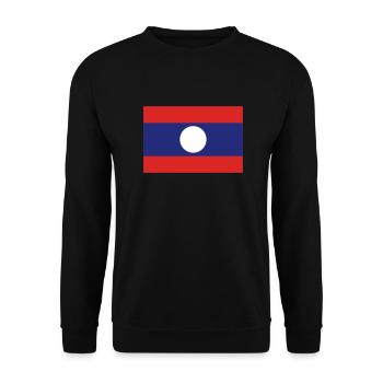 Laos - drapeau - Sweat-shirt Unisexe - noir - Devant - Alina (178cm) & Michal (187cm)