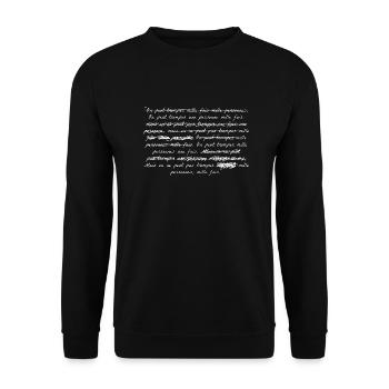 On peut tromper - Sweat-shirt Unisexe - noir - Devant - Alina (178cm) & Michal (187cm)