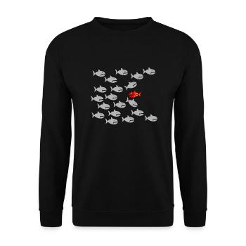 Sei Anders !!! - Unisex Pullover - Schwarz - Vorne - Alina (178cm) & Michal (187cm)