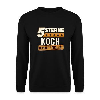 Koch Köche Chefkoch Kochen Meisterkoch Geschenk - Unisex Pullover - Schwarz - Vorne - Alina (178cm) & Michal (187cm)