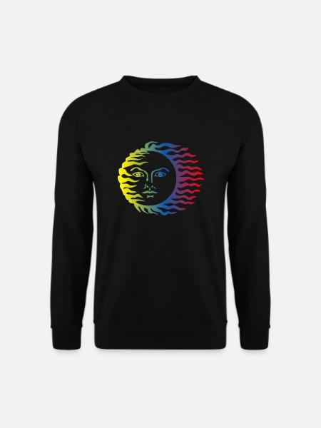 Sonne Symbol bunt - Unisex Pullover - Schwarz