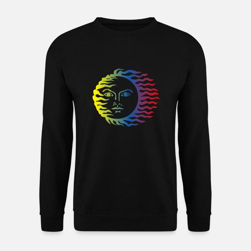 Sonne Symbol bunt - Unisex Pullover - Schwarz