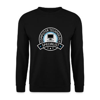 computer technology specialist - Unisex Sweatshirt - black - Front - Alina (178cm) & Michal (187cm)