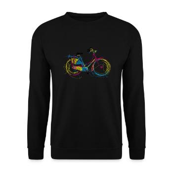 Fahrrad - Unisex Pullover - Schwarz - Vorne - Alina (178cm) & Michal (187cm)