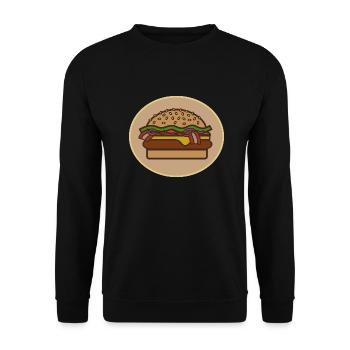 Cheeseburger - Unisex Pullover - Schwarz - Vorne - Alina (178cm) & Michal (187cm)