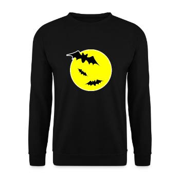 Chauve-souris chauve-souris pleine lune Halloween - Sweat-shirt Unisexe - noir - Devant - Alina (178cm) & Michal (187cm)