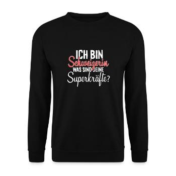 Ich bin Schweizerin - Unisex Pullover - Schwarz - Vorne - Alina (178cm) & Michal (187cm)