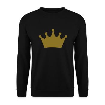 crown - Unisex Sweatshirt - black - Front - Alina (178cm) & Michal (187cm)