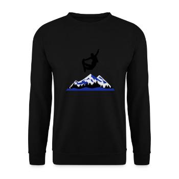 Snowboard, snowboarding - surf des neiges - Sweat-shirt Unisexe - noir - Devant - Alina (178cm) & Michal (187cm)