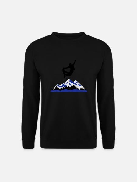 Snowboarder, snowboarding - Unisex Sweatshirt - black