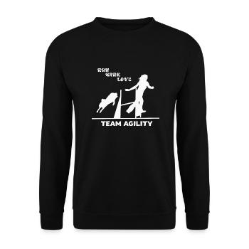 Dog Sport Agility Team chien ami - Sweat-shirt Unisexe - noir - Devant - Alina (178cm) & Michal (187cm)