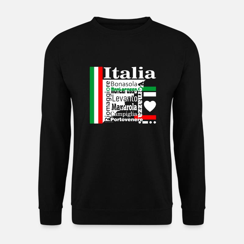 Italia Cinque Terre white - Unisex Pullover - Schwarz