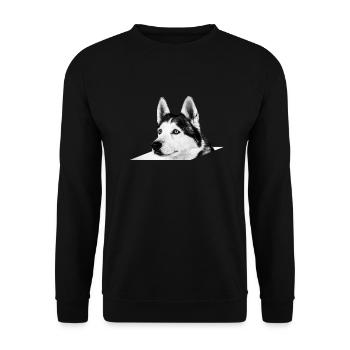 Husky - Sweat-shirt Unisexe - noir - Devant - Alina (178cm) & Michal (187cm)