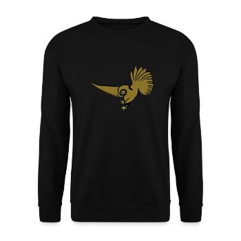 Chasing OWL bird - Unisex Sweatshirt - black - Front - Alina (178cm) & Michal (187cm)