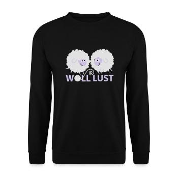Woll Lust - Unisex Pullover - Schwarz - Vorne - Alina (178cm) & Michal (187cm)