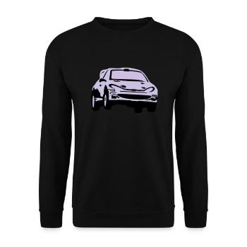 Rallye, Rallyeauto, Rennauto - Unisex Pullover - Schwarz - Vorne - Alina (178cm) & Michal (187cm)