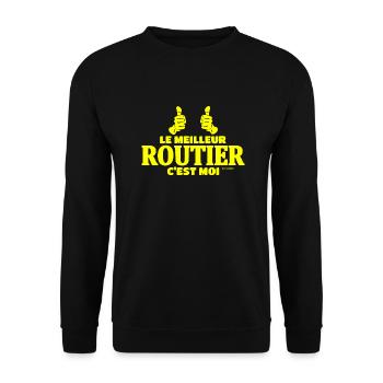 Le meilleur routier c'est moi - Sweat-shirt Unisexe - noir - Devant - Alina (178cm) & Michal (187cm)