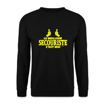 Le meilleur secouriste c'est moi - Sweat-shirt Unisexe - noir - Devant - Alina (178cm) & Michal (187cm)