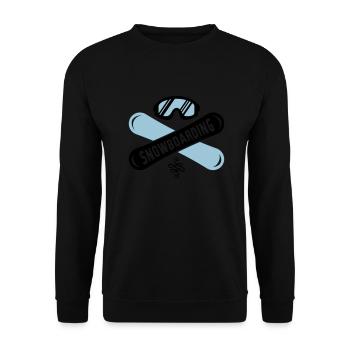 snowboarding boards - Unisex Pullover - Schwarz - Vorne - Alina (178cm) & Michal (187cm)
