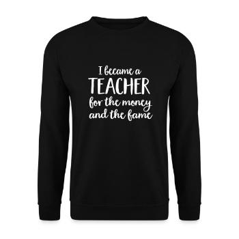 professeur - Sweat-shirt Unisexe - noir - Devant - Alina (178cm) & Michal (187cm)