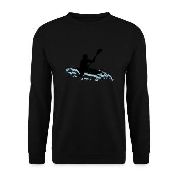 Whitewater kayaking - Unisex Sweatshirt - black - Front - Alina (178cm) & Michal (187cm)