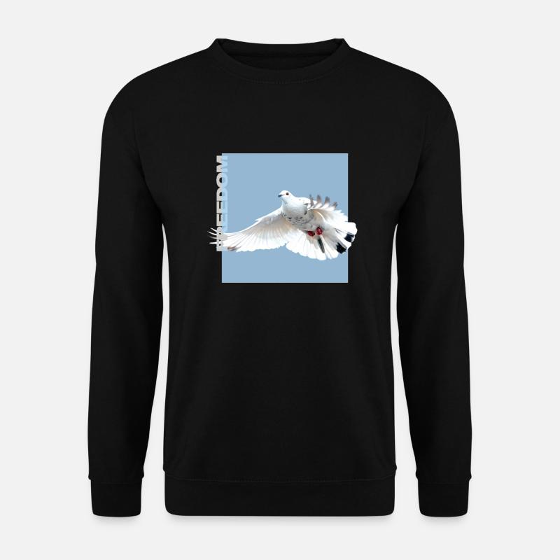 Taube "FREIHEIT" - Unisex Pullover - Schwarz