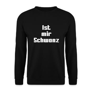 Ist mir Schwanz - Unisex Pullover - Schwarz - Vorne - Alina (178cm) & Michal (187cm)