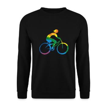 Cyclist - Unisex Sweatshirt - black - Front - Alina (178cm) & Michal (187cm)